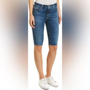 AG Adriano Goldschmied Denim Bermuda Jean Shorts in 14 Year Wash 27 NWT